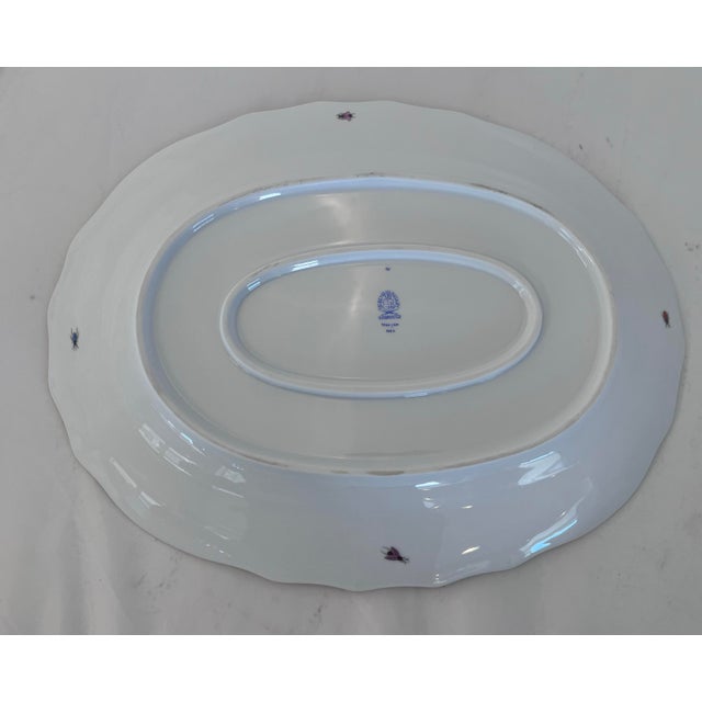 Herend Rothschild Bird Oval Porcelain Platter With birds and butterflies.