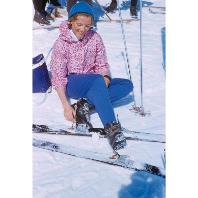 Pretty in Pink by Toni Frissell Colourful ski-breaks on the slopes of Zermatt, Switzerland, 1956. (Toni Frissell) Archival...