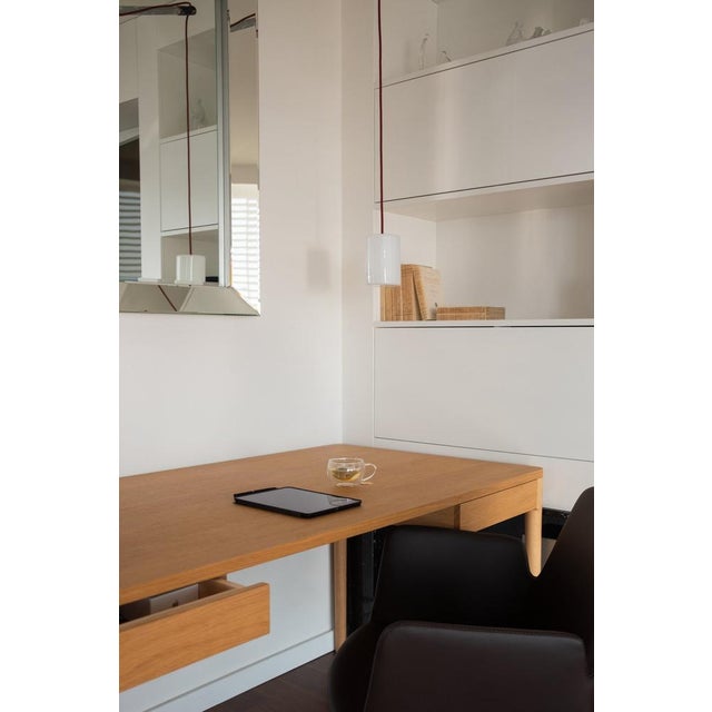Beige Minimalist Modern Work Desk in Oak by Pedro Sotomayor For Sale - Image 8 of 12