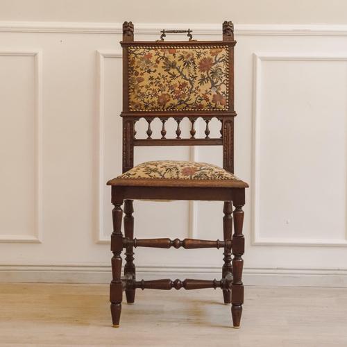 Gründerzeit Historicism Style Chairs in Oak with Tapestry Upholstery, 1890, Set of 6 For Sale - Image 17 of 18