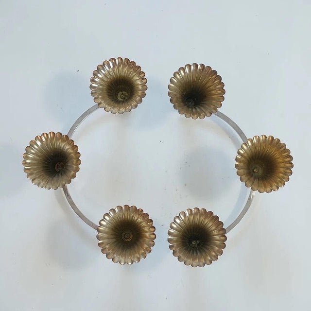 Metal 1940's Sheffield Centerpiece for Flowers or Candles For Sale - Image 7 of 7