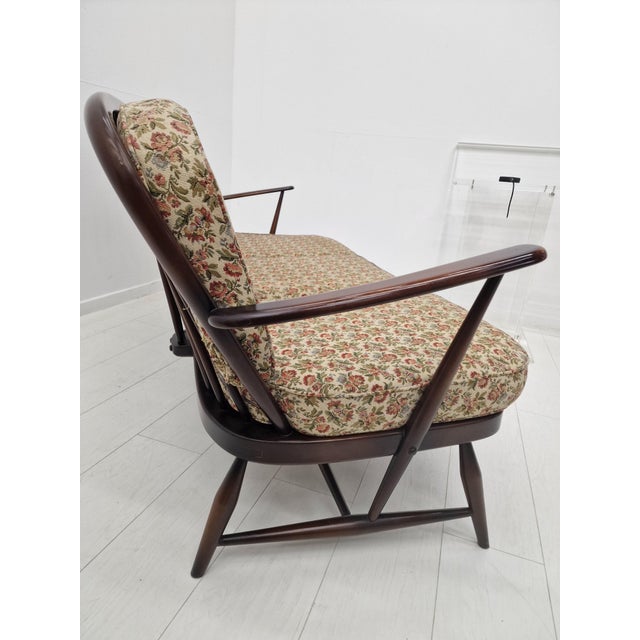 Wood Windsor Sofa and Lounge Chairs by Lucian Ercolani for Ercol, 1950s, Set of 3 For Sale - Image 7 of 18