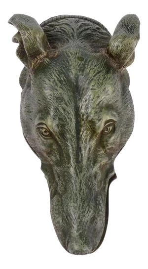 Art Deco Bronze Greyhound Head Desk Clip