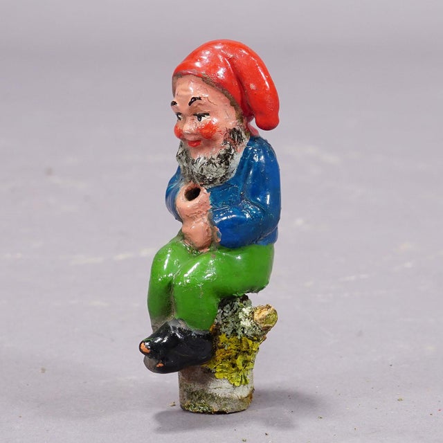 Lot of Four Tiny Terracotta Garden Gnomes, Germany Ca. 1950s For Sale - Image 4 of 7