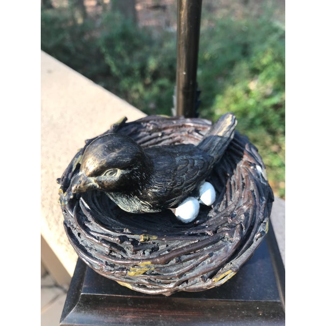 Vintage Bronze Bird in Nest Candleholder For Sale In Philadelphia - Image 6 of 9