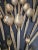 Vintage Nickel Bronze 54 Piece Flatware Set - For Sale - Image 10 of 12