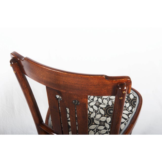 Art Nouveau Bentwood Dining Chair with Upholstery by Josef Hoffmann For Sale - Image 9 of 13