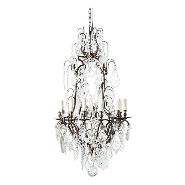 French 19th Century Massive Crystal Chandelier For Sale