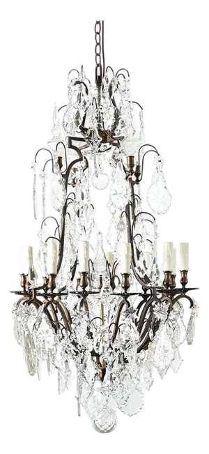 French 19th Century Massive Crystal Chandelier