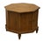Bassett Bassett Furniture Bookmatched Pecan Italian Neoclassical Tuscan Style 29" Octagonal Accent Storage End Table For Sale - Image 4 of 11