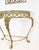 Mid 20th Century Hollywood Regency Metal Faux Bamboo Demilune Console Table and Mirror - Set of 2 For Sale - Image 5 of 12