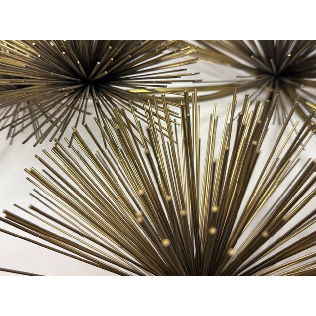 Curtis Jere Vintage Brass Sea Urchin/Dandelion Wall Sculpture For Sale In San Francisco - Image 6 of 13