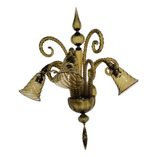 Wall Lights by Ercole Barovier for Barovier & Toso, 1940s, Set of 2 For Sale