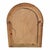 Vintage large pencil Reed mirror with arched shape.
