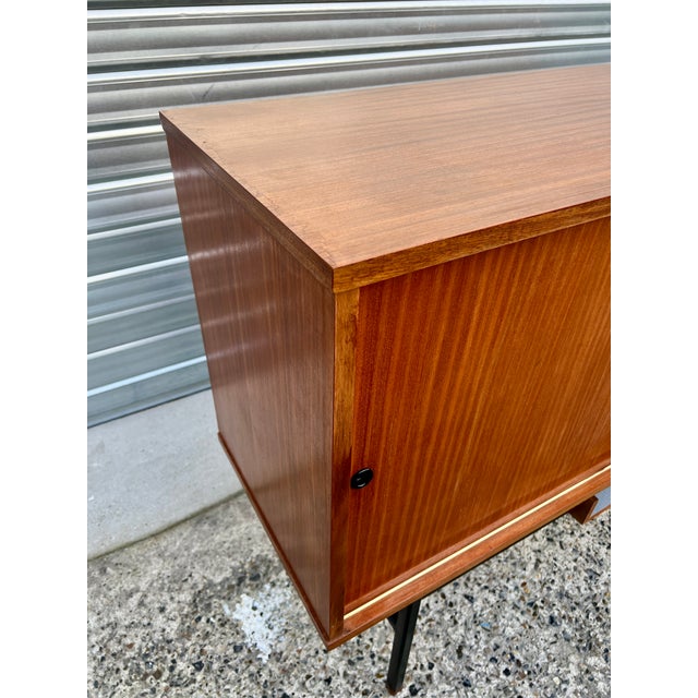 Modernist Teak Sideboard with Metal Base by Alain Richard for Caminelle, 1960s For Sale - Image 18 of 18