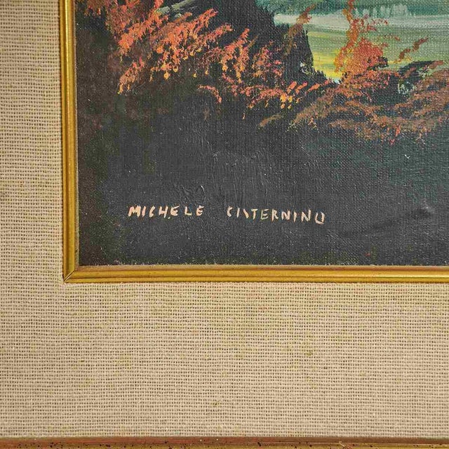 Oil on Canvas Beauty of Nature by Michele Cisternino, 1950s