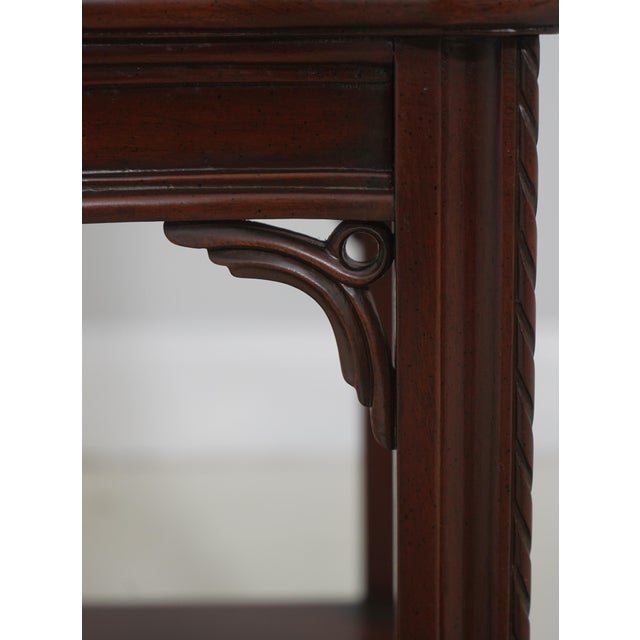 Pair Chippendale Mahogany 2 Drawer Nightstands For Sale - Image 9 of 18