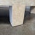 Vintage Post Modern Half Moon Beige Wood & Travertine Coffee Table For Sale - Image 9 of 12