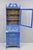 Vintage Chinoiserie Blue Hand Painted Gold Gilt Narrow Bookcase Secretary Desk For Sale - Image 9 of 18