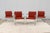 2010s Ludwig Mies Van Der Rohe Brno Tubular Chairs in Orange Vinyl by Gordon, Set of 4 For Sale - Image 5 of 18