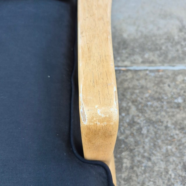 1990s Schnadig Ming Style Chow Leg Lounge Chair W/ Greek Key Arms For Sale - Image 9 of 13