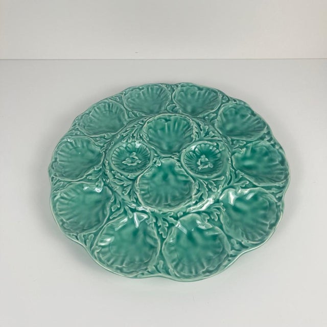1970s Large Oyster Platter from Gien, 1970s For Sale - Image 5 of 9