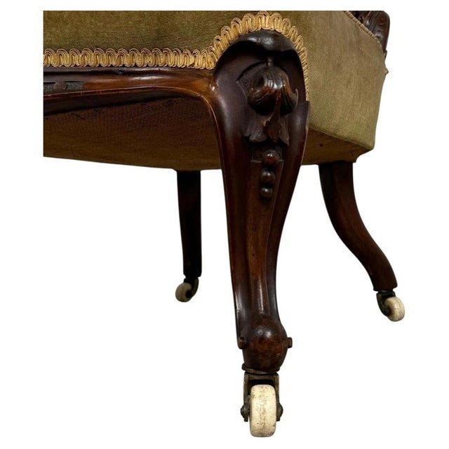 19th Century Victorian Walnut Armchair For Sale - Image 4 of 13