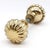 Pair of Vintage 2.25 In. Polished Brass Fluted Door Knobs For Sale - Image 4 of 6