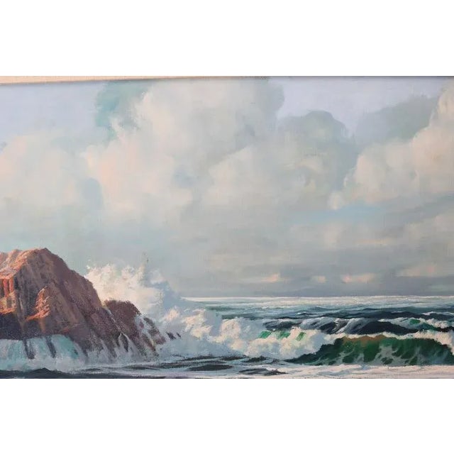 This large scale oil on canvas is by the American artist Robert P. Wheeler (member of the American Society of Marine...