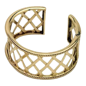 18k Woven Lattice Cuff Bracelet