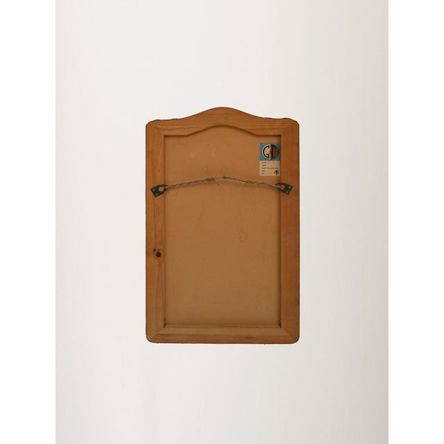 Vintage Scandinavian Trilobate Mirror with Folding Oak Doors, 1960s For Sale - Image 10 of 11