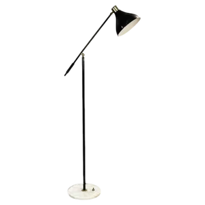 Mid-Century Modern Italian Brass Metal Floor Lamp by Stilux, 1950s