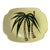 1940s Continental Kilns Tahiti Green Palm Tree Platter For Sale