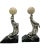 Art Deco Pair Art Deco Sea Lion Bookends French Silverplate Alabaster For Sale - Image 3 of 12