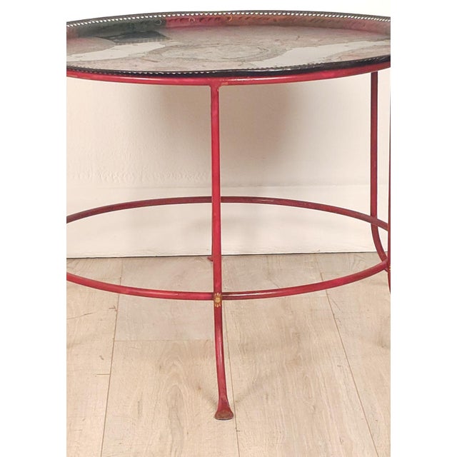 A Spanish colonial painted tray on later stand.
