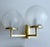 Metal Vintage Double Glass Brass Sconces, Set of 2 For Sale - Image 7 of 18