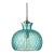 Coastal Style Blue Textured Glass Clark Pendant For Sale