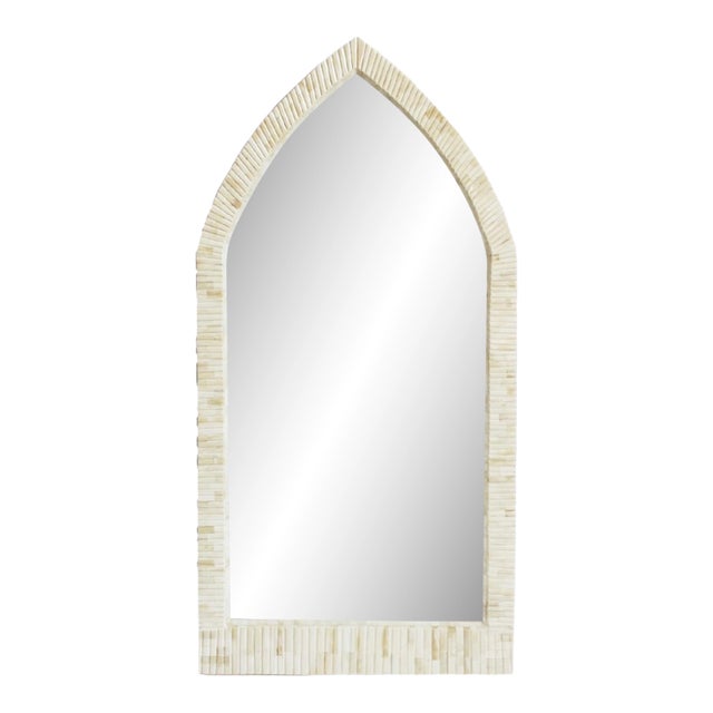 Vintage Cream Moorish Mirror For Sale