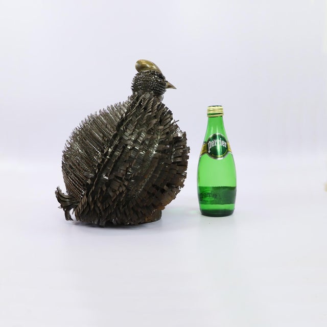 1970s Sergio Bustamante Style Peacock Sculpture For Sale - Image 4 of 4