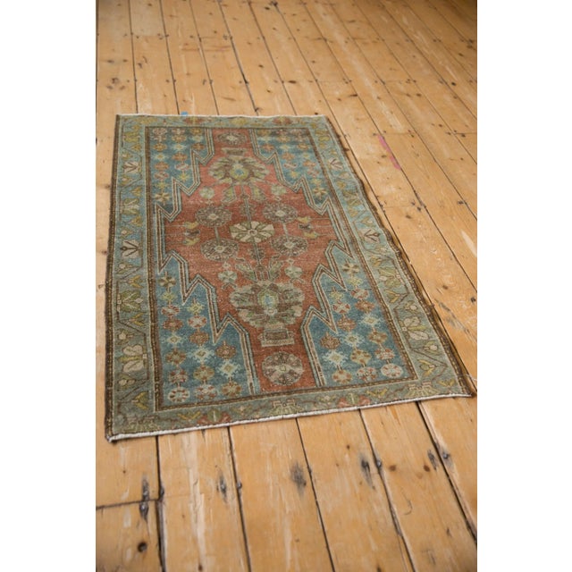 Vintage Distressed Mazlaghan Rug - 2'7" x 4'2" For Sale In New York - Image 6 of 8