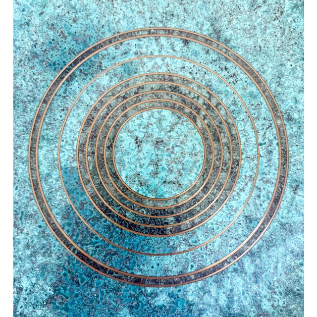 1930s Carl Sorensen Bronze Verdigris Art Deco Serving Bar Tray For Sale - Image 11 of 13