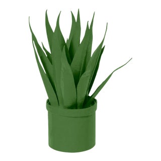 Stray Dog Designs for Chairish Mother-In-Law Tongue Faux Plant, Green For Sale