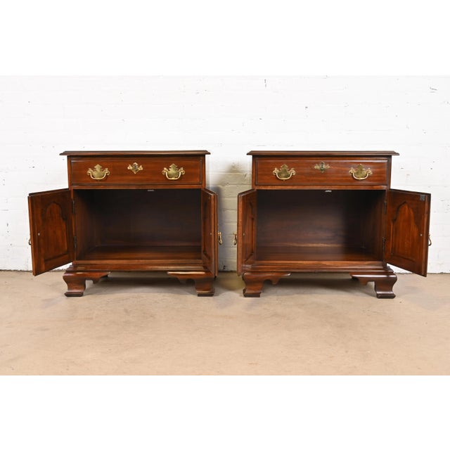 Harden Furniture Solid Cherry Wood Nightstands, Pair Chairish