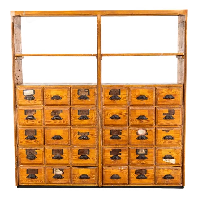 Vintage Faux Wood Workshop Shelving, 1940s For Sale