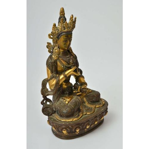 Tibetan Bronze Figure White Tare For Sale - Image 12 of 16