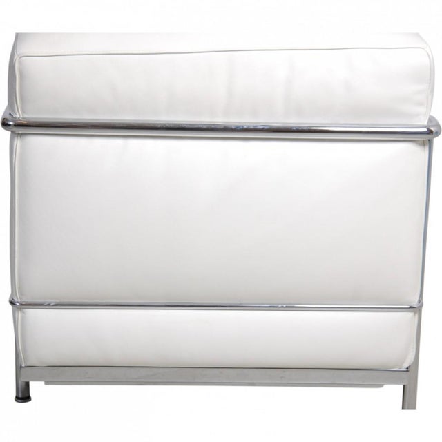 LC2 2-Seater Sofa in White Leather by Le Corbusier For Sale - Image 6 of 18