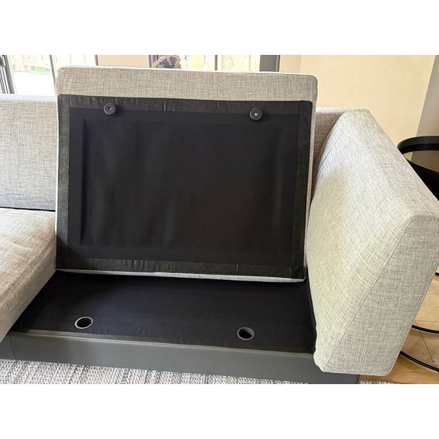 Walter Knoll – Four-Piece Modular Sectional With Leather-Wrapped Side Table, Est. For Sale - Image 10 of 16