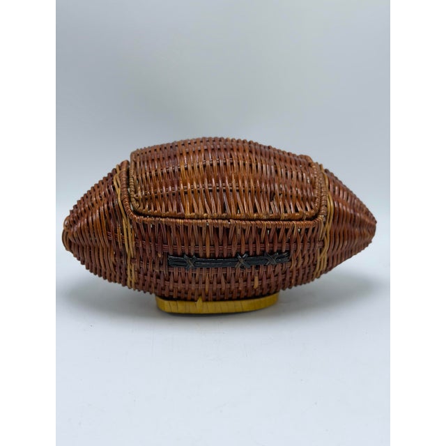 Vintage Wicker Football Basket For Sale - Image 9 of 9