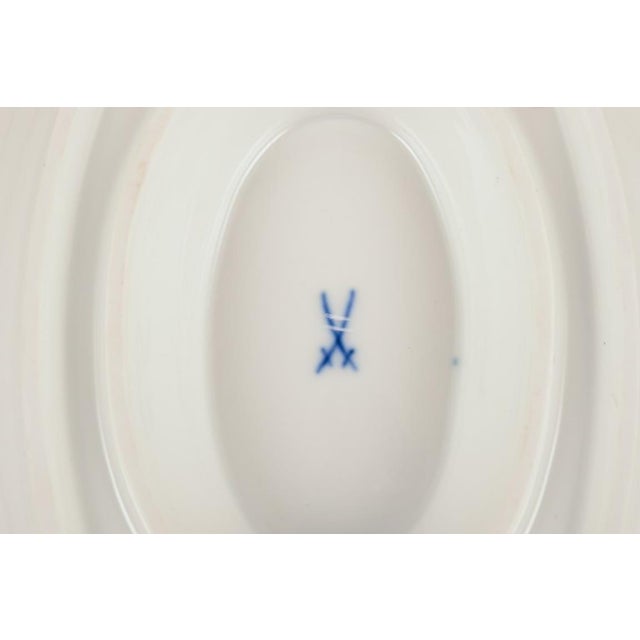 1920s Sauce Boat on Stand with Motif of Pink Rose, Meissen, Germany, 1920s For Sale - Image 5 of 6