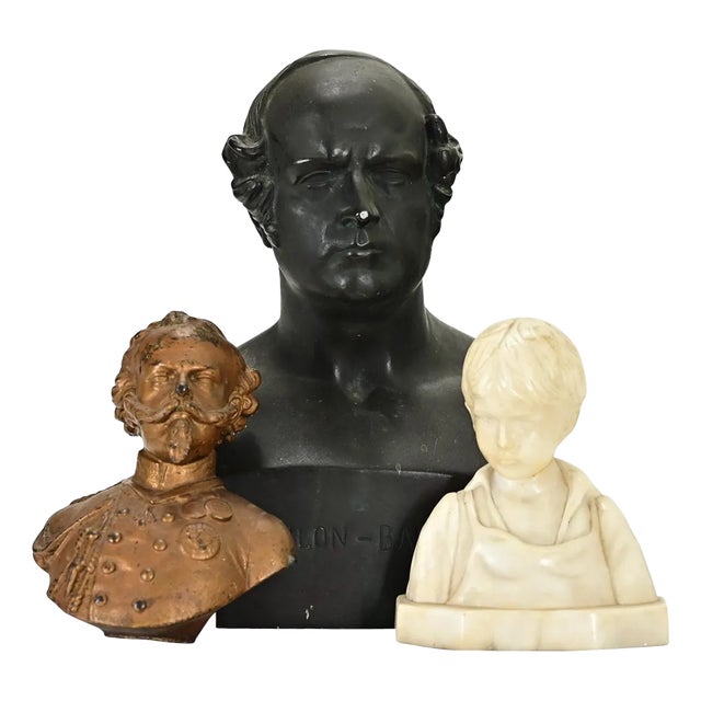 French and Austrian 19th Century Set of Three Small Busts For Sale